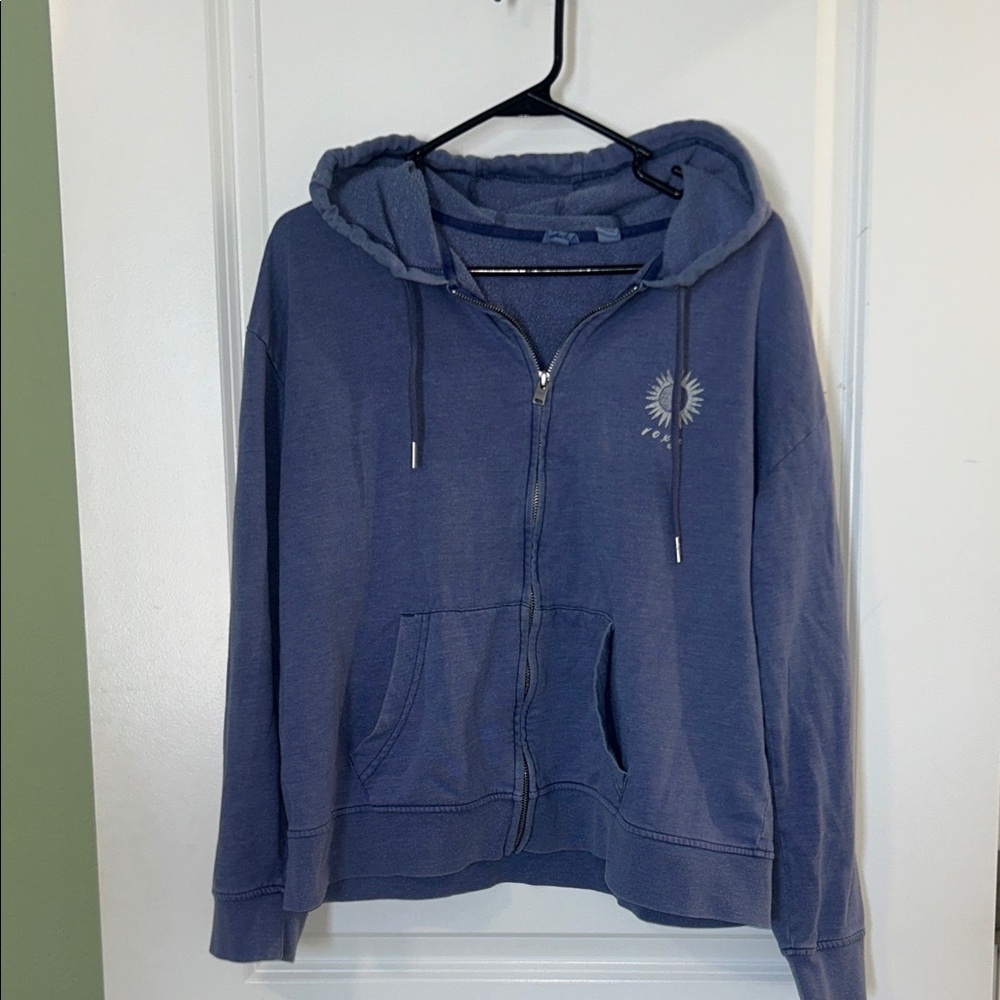Roxy lightweight blue zip up hoodie - Picture 2 of 7